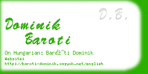 dominik baroti business card